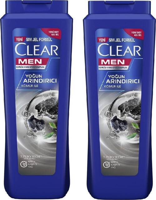 Men Kepeğe Karşı Etkili Şampuan Yoğun Arındırıcı Kömür İle 485 ML x 2