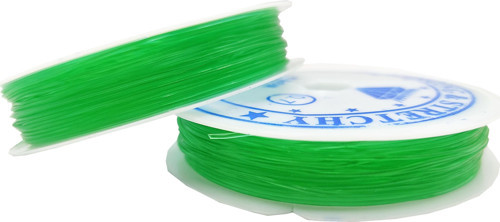 Yeşil Misina 1.0 mm Esnek Silikon El İşi Takı Aksesuar Misinası - 1 Adet