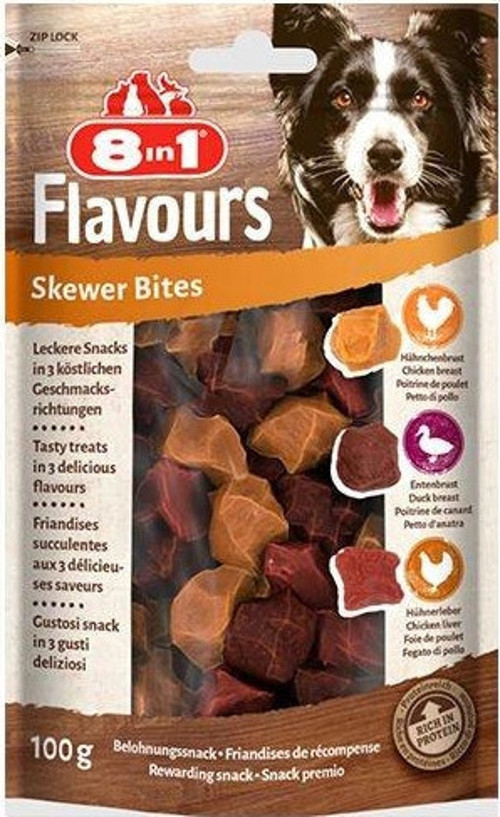 Flavours Skewer Bites Kuşbaşı Dilimli Çiğneme Köpek Ödülü 100 Gr