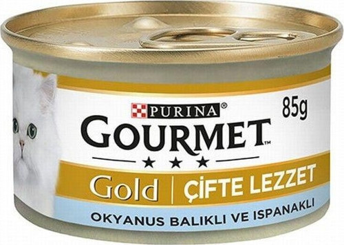 Gold Çifte Lezzet Okyanus Balıklı Sebzeli Yetişkin Kedi Konservesi 12 Adet 85 Gr - Petshopundan