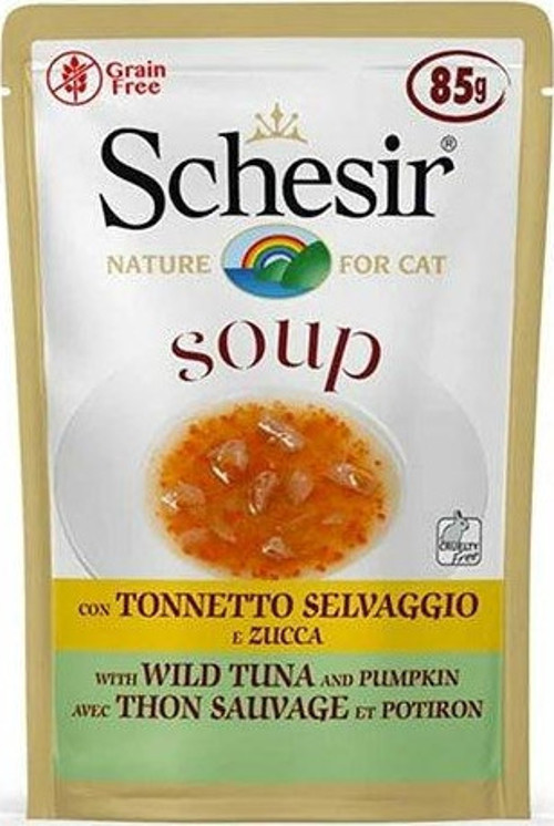 Ton Balıklı ve Bal Kabaklı Tahılsız Yetişkin Kedi Çorbası 85 Gr