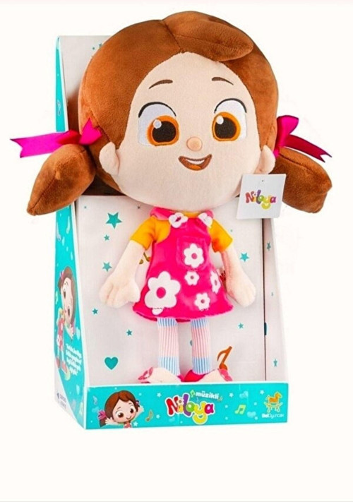 Lisanslı Niloya Kalpli Müzikli Peluş Oyuncak Sesli Bebek 35 Cm