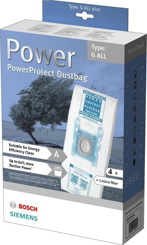1. Kalite BOSCH BGLS4PET2 5 Katlı Kutulu İthal Bez Toz Torbası 4 Adet + 1 Micro Filtresi