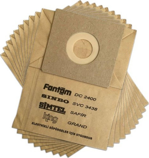 1. Kalite FANTOM Stormy DC 4100 3 Katlı Kağıt Toz Torbası 10 Adet