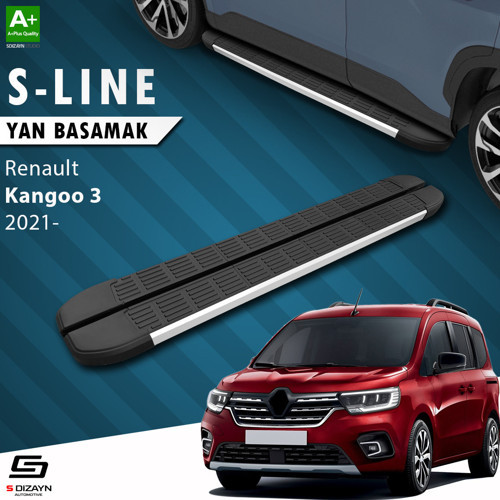 Renault Kangoo 3 Uzun Şase S-Line Aluminyum Yan Basamak 223 Cm 2021 Üzeri