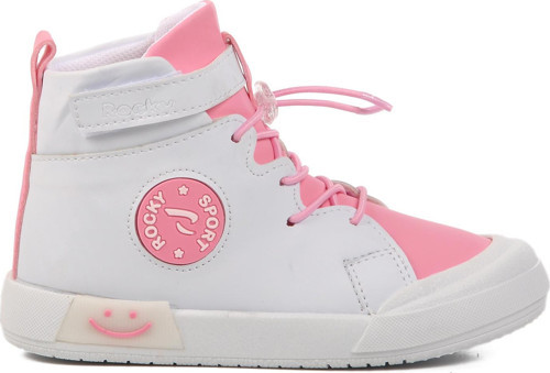 Beyaz-Pudra Unisex Bilek Boy Çocuk Sneaker Rocky 17-P