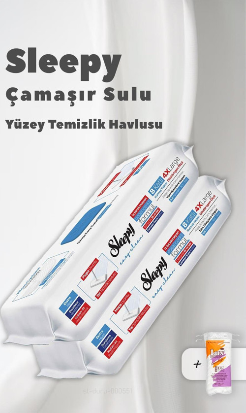 2 Paket 4XL Mopa Uyumlu Çamaşır Sulu Havlu ve Pamuk