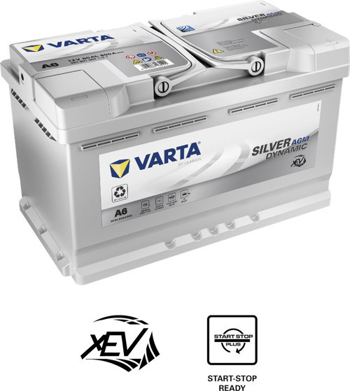 F21 12V 80 Ah 800A AGM Start-Stop Silver Dynamic Akü (Üretim Yılı: 2023)