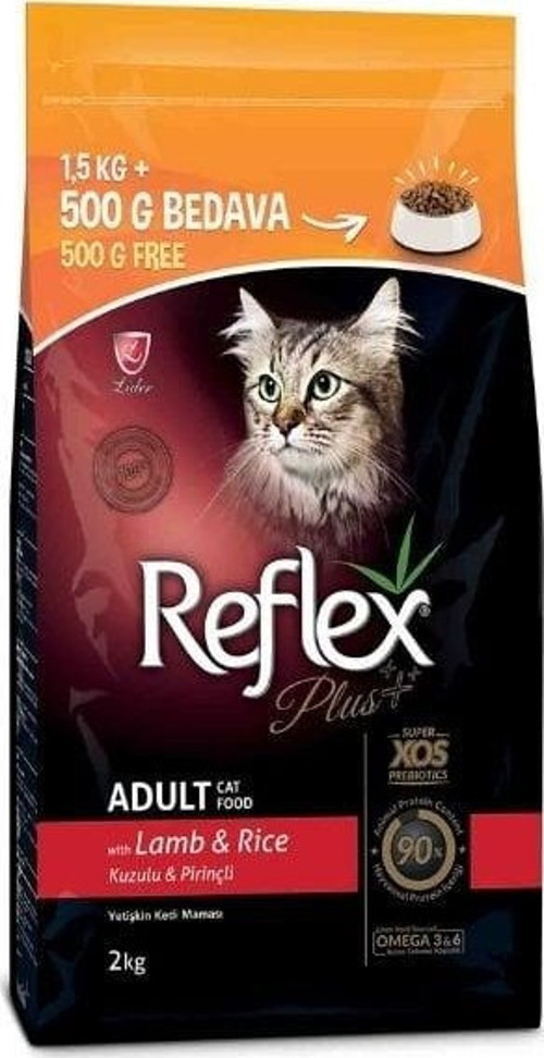 Adult Kuzu ve Pirinçli Yetişkin Kedi Maması 1.5 Kg+500 Gr Hediyeli