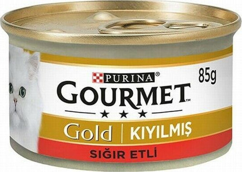 Gold Kıyılmış Sığır Etli Yetişkin Kedi Konservesi 85 Gr