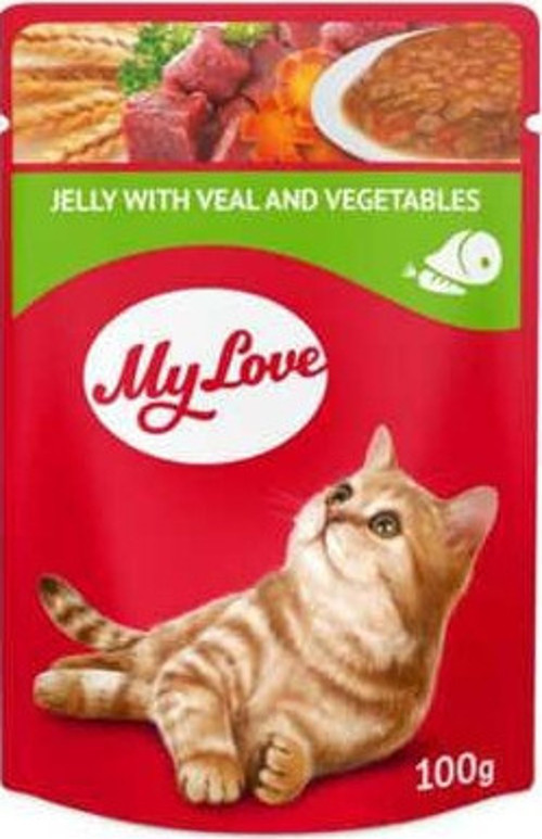 Jöle İçinde Dana Etli Ve Sebzeli Pouch Kedi Maması 100 Gr
