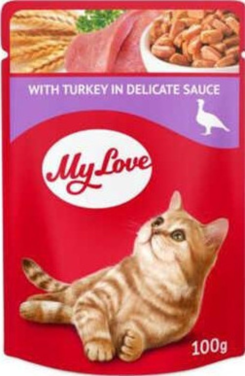 Sos İçinde Hindi Etli Pouch Kedi Maması 100 Gr
