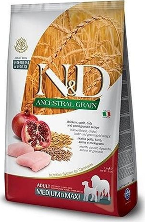 Düşük Tahıllı Tavuklu Orta ve Büyük Irk Yetişkin Köpek Maması 2.5 Kg