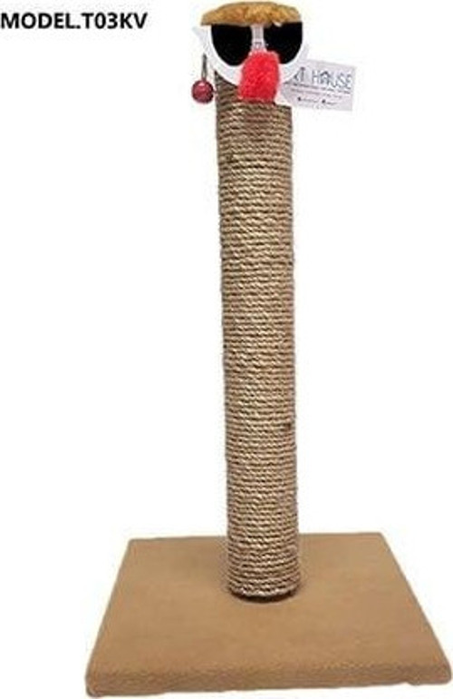 T03 Palyaço Kedi Tırmalama Tahtası Kahverengi 54 Cm