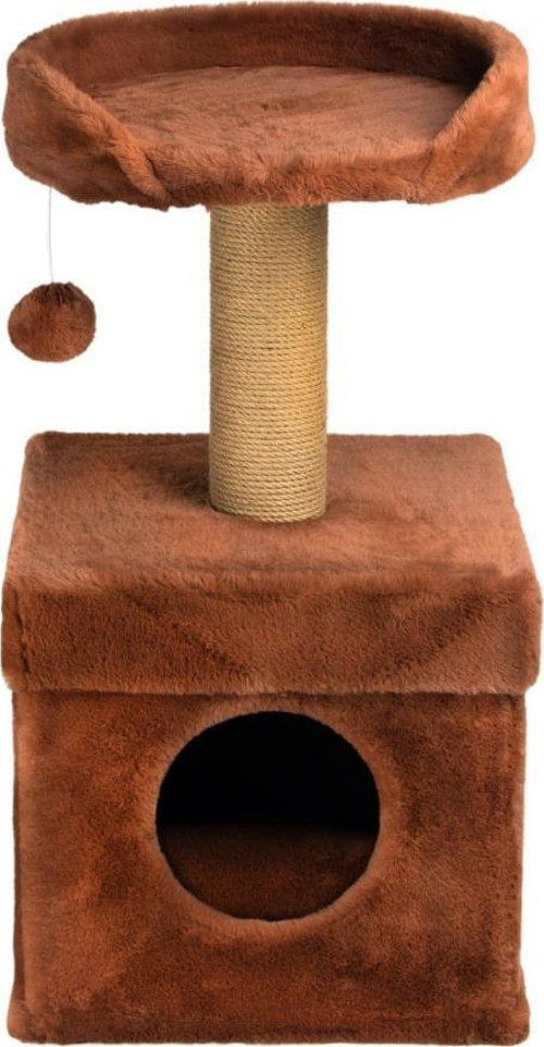 39x39x72 cm Kedi Oyun Evi ve Tırmalama Platformu Tarçın
