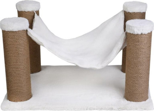 39x59x34 cm Kedi Hamağı ve Tırmalama Platformu Beyaz