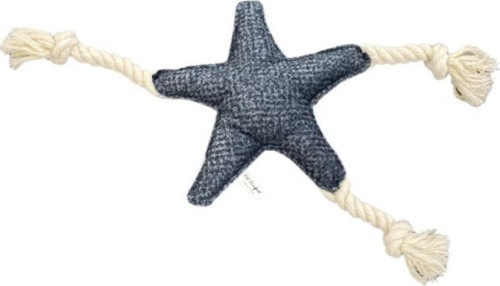 İpli Yıldız Köpek Oyuncağı Mavi 25cm 40cm