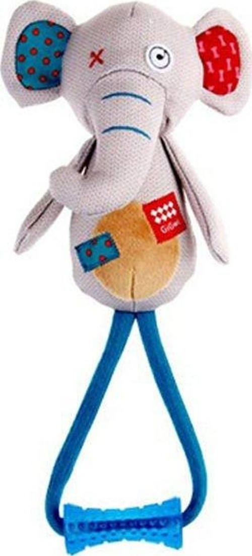 Plush Friendz Öten Fil Diş Kaşıyıcılı Köpek Oyuncağı Mavi