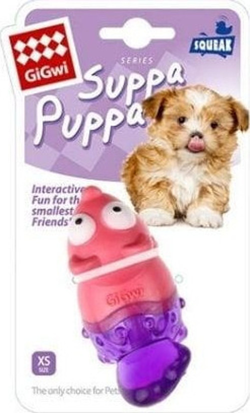 Suppa Puppa Tilki Plastik Köpek Oyuncağı Mor/Pembe 7.5x4.5x5 Cm