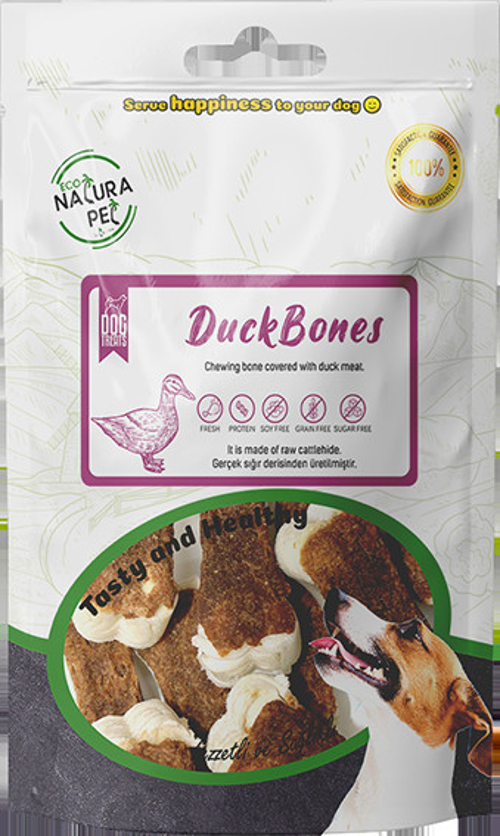 Eco Pet Duck Bones Ördek Eti Kaplı Pres Kemik Köpek Ödülü 105Gr