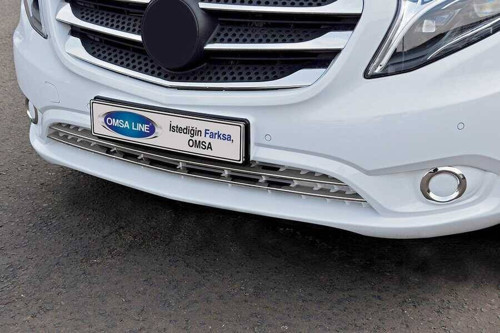 Mercedes Vito W447 Krom Ön Tampon Çıtası Tırtıklı 2 Parça 2014-2024 Arası