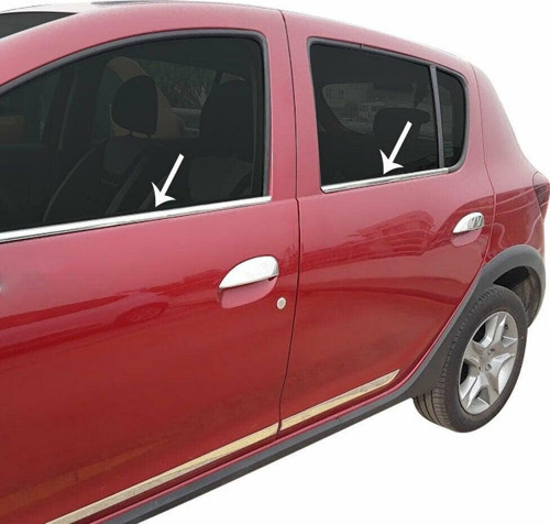 Dacia Sandero Krom Cam Çıtası 2013-2020 Arası 4Prç Paslanmaz Çelik