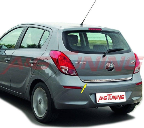 Hyundai i20 Krom Bagaj Alt Çıtası Formlu 2012-2014 Arası Paslanmaz Çelik