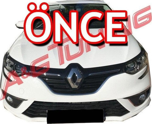 Renault Megane 4 HB/SD Krom Ön Tampon Çıtası 7Prç. 2016-2020 Arası P.Çelik