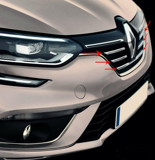 Renault Megane 4 Sedan Krom Ön Panjur 5 Prç. 2016-2020 Arası