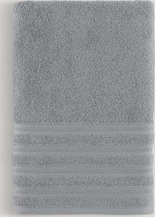 Pure Bukle Bordürlü Havlu Koyu Grı 70X140