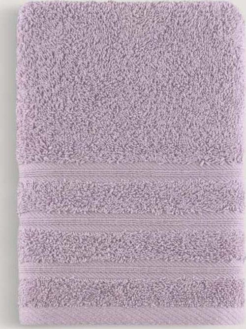 Pure Bukle Bordürlü Havlu Koyu Lıla 50X90