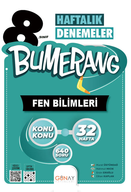 8.Sınıf Bumerang 32 Haftalık Fen Bilimleri Denemeleri