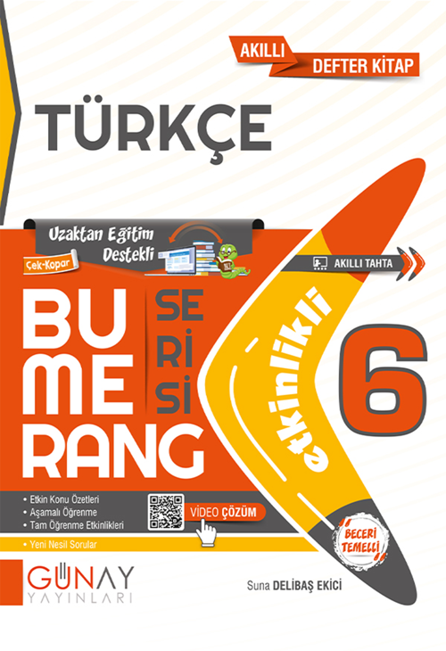 6.Sınıf Bumerang Türkçe Etkinlikli Akıllı Kitap 2022-2023