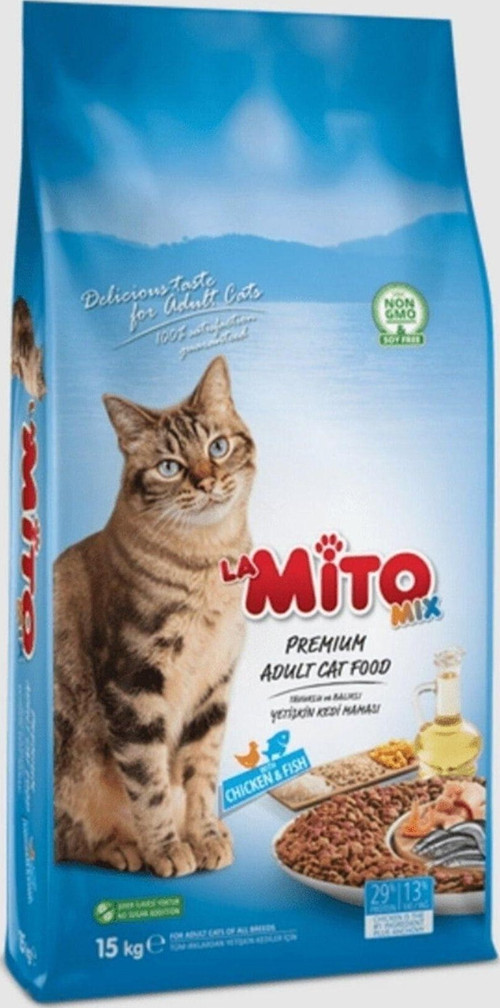 La Mix Adult Cat 15 Kg Tavuklu Ve Balıklı Renkli Taneli Yetişkin Kedi Maması