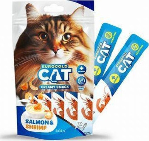 Cat Sıvı Kedi Ödülü Somon - Karides 5x15Gr