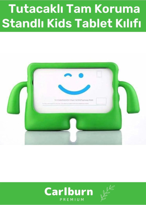 Özel Üretim Apple Samsung Uyumlu 8.7 Inç Yumuşak Dokulu Tutacaklı Tam Koruma Standlı Kids