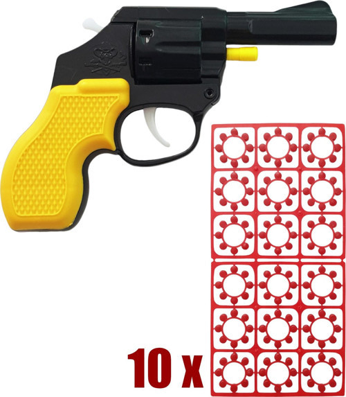 Pat Pat Mantar Tabancası 10 Paket Kapsül 1440 Adet Mantar Sarı