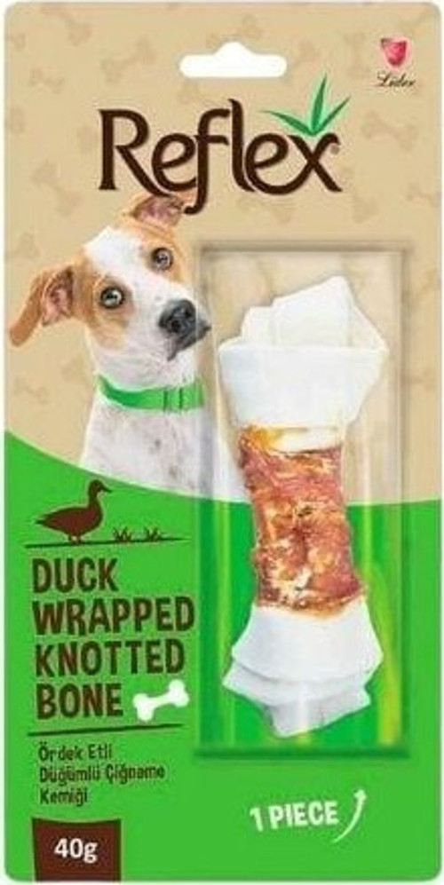 Ördek Etli Düğümlü Çiğneme Kemiği Köpek Ödülü 40 Gr