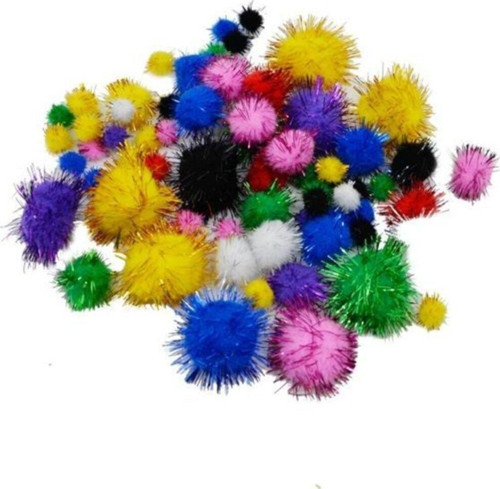 Pom Pom Karışık Metalik 10mm-20mm-30mm Pom Pom