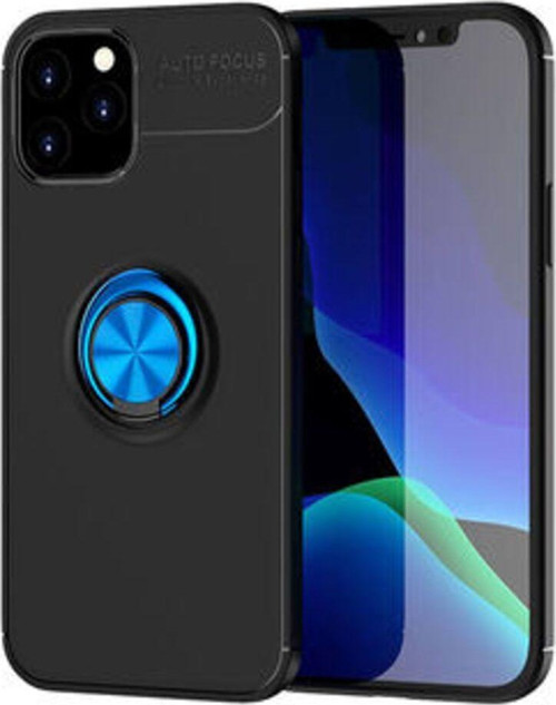 İphone 12 Pro Max Ultra Koruma Sağlayan Stant Özellikli Yüzüklü Ravel Silikon Kılıf