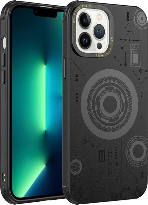 İphone 12 Pro Max Kılıf Magsafe Şarj Özellikli Desenli Hot Kapak