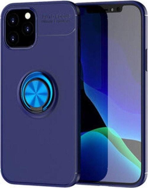 İphone 12 Pro Ultra Koruma Sağlayan Stant Özellikli Yüzüklü Ravel Silikon Kılıf