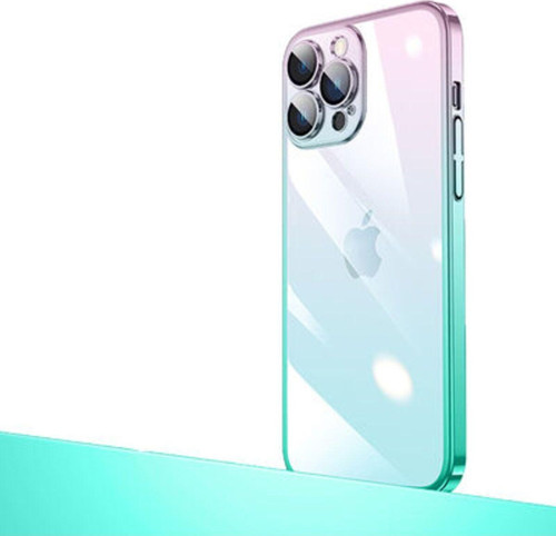 İphone 12 Pro Kılıf Parlak Renk Geçişli Kamera Korumalı Şık Senkron Kapak