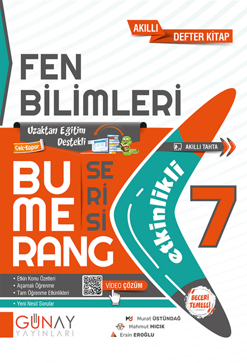 7.Sınıf Bumerang Fen Bilimleri Etkinlikli Akıllı Kitap 2022-2023