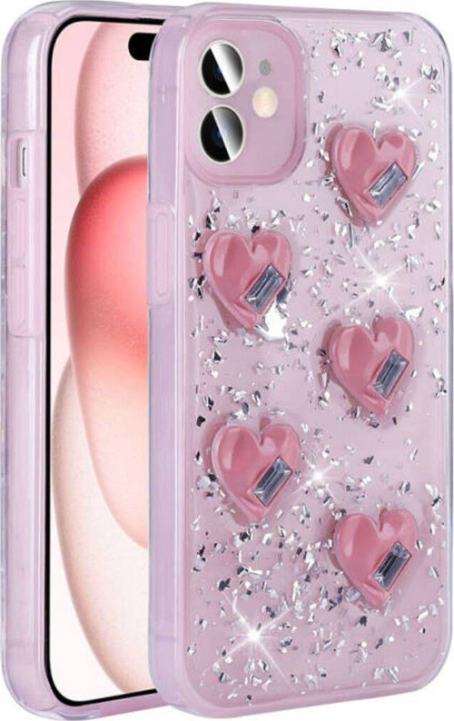 İphone 13 Kılıf Airbagli Simli Arka Yüzeyli Işıltı Silikon Kapak