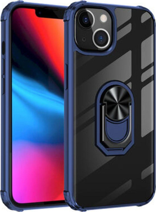 İphone 13 Yüzüklü Ve Kenarları Renkli Köşe Korumalı Mola Premium Pc Silikon Kılıf