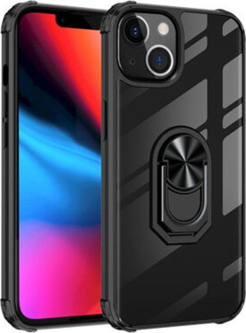 İphone 13 Yüzüklü Ve Kenarları Renkli Köşe Korumalı Mola Premium Pc Silikon Kılıf