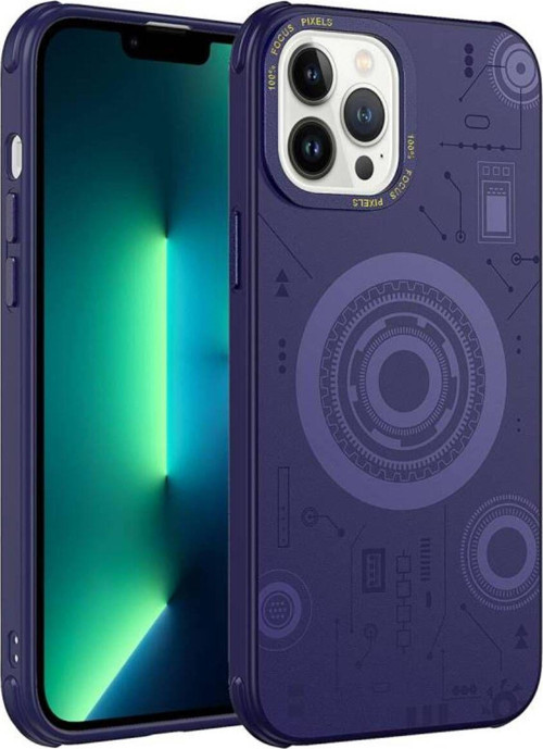 İphone 13 Pro Max Kılıf Magsafe Şarj Özellikli Desenli Hot Kapak