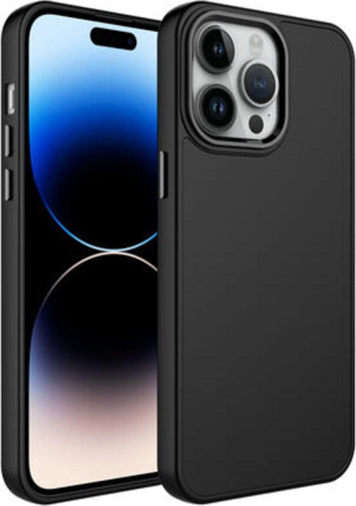 İphone 13 Pro Max Kılıf Metal Çerçeve Ve Buton Tasarımlı Silikon Luna Kapak