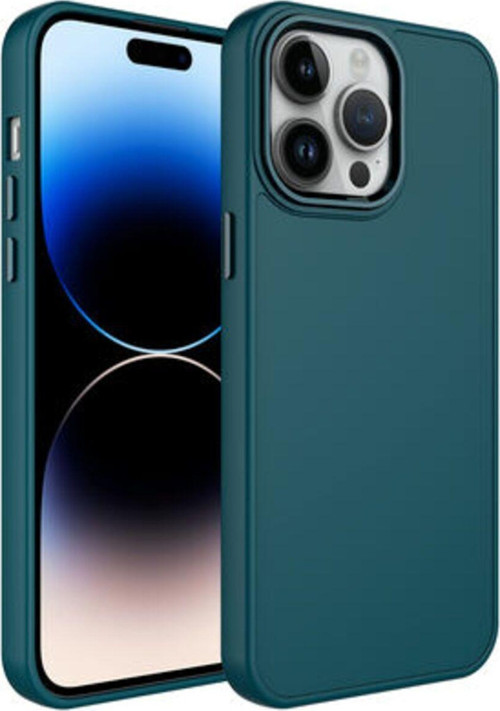İphone 13 Pro Max Kılıf Metal Çerçeve Ve Buton Tasarımlı Silikon Luna Kapak